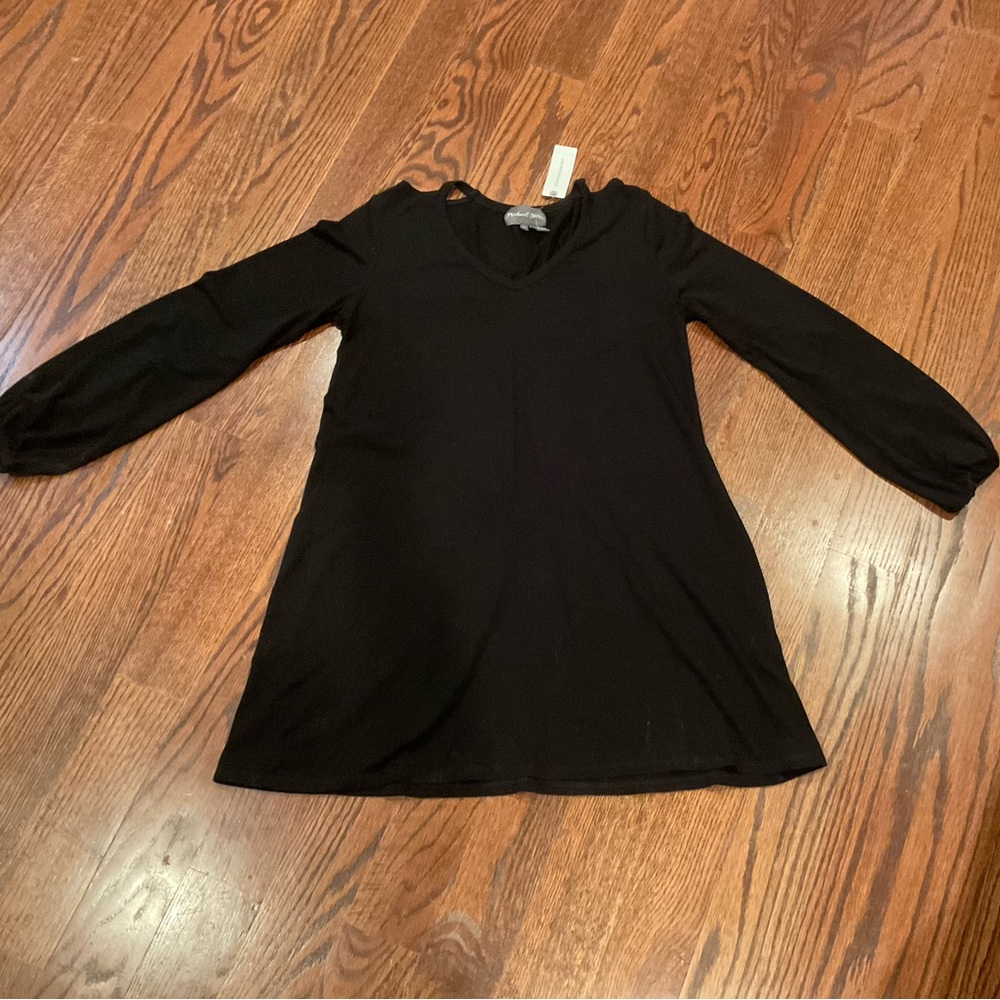 Anthropologie Michael Stars V-Neck Mini Dress Medium NWT Retail $138 - Picture 2 of 13